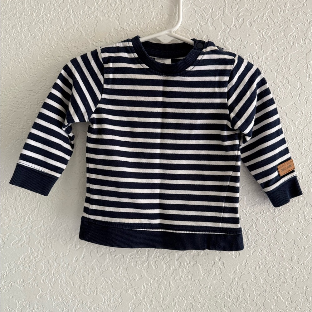 Navy Striped Baby Boy’s Shirt